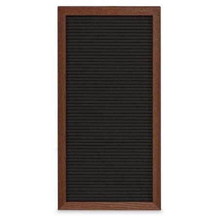 United Visual Products Sliding Door Indoor Enclosed Corkboard, 3 UV9019ACSH-BLACK-BLACK